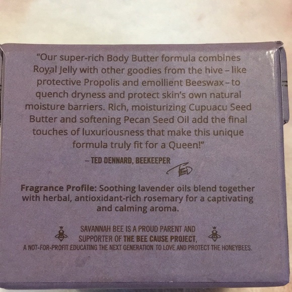 Savannah Bee Co Rosemary Lavender Royal Jelly Body Butter 1.65 oz NWT Boxed - Picture 14 of 15